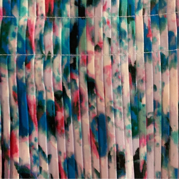 J Crew Tiered Pleated Chiffon Multi-colored Skirt Size 10 - Picture 5 of 9